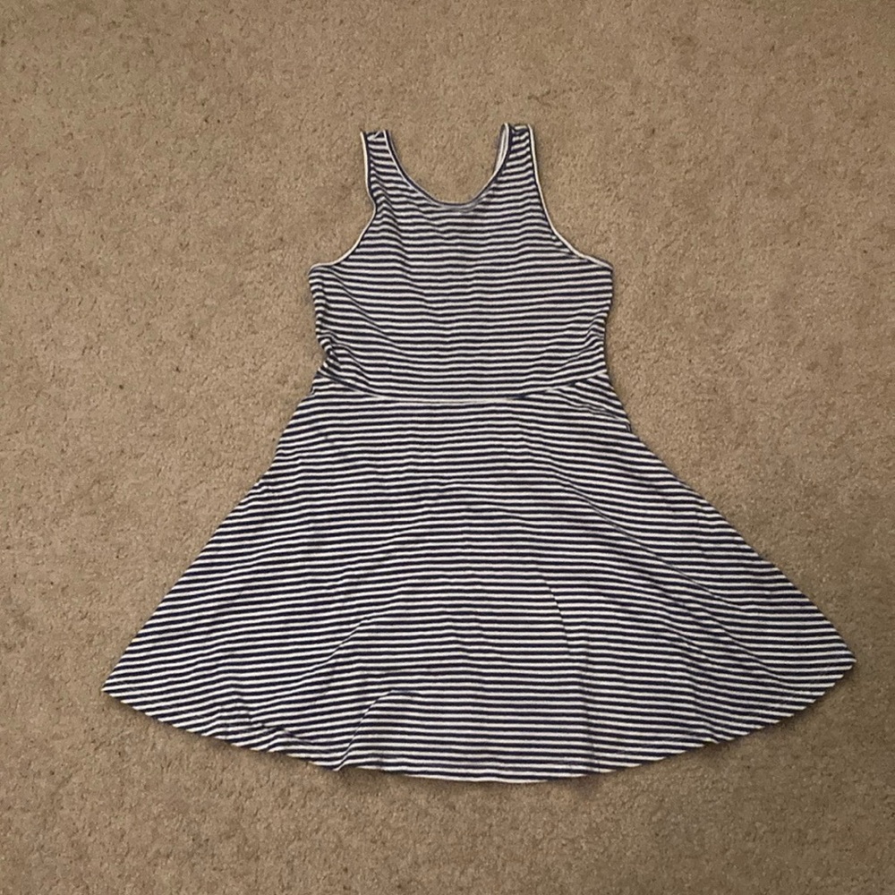 Old Navy Kids Striped Dress - Navy and White